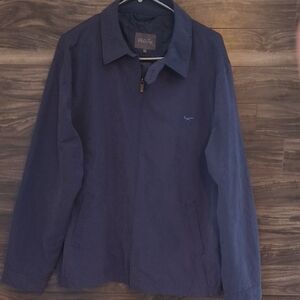 Wolsey Heritage Blue Harrington Bomber Jacket - Size Men's Large - Navy Fox Logo